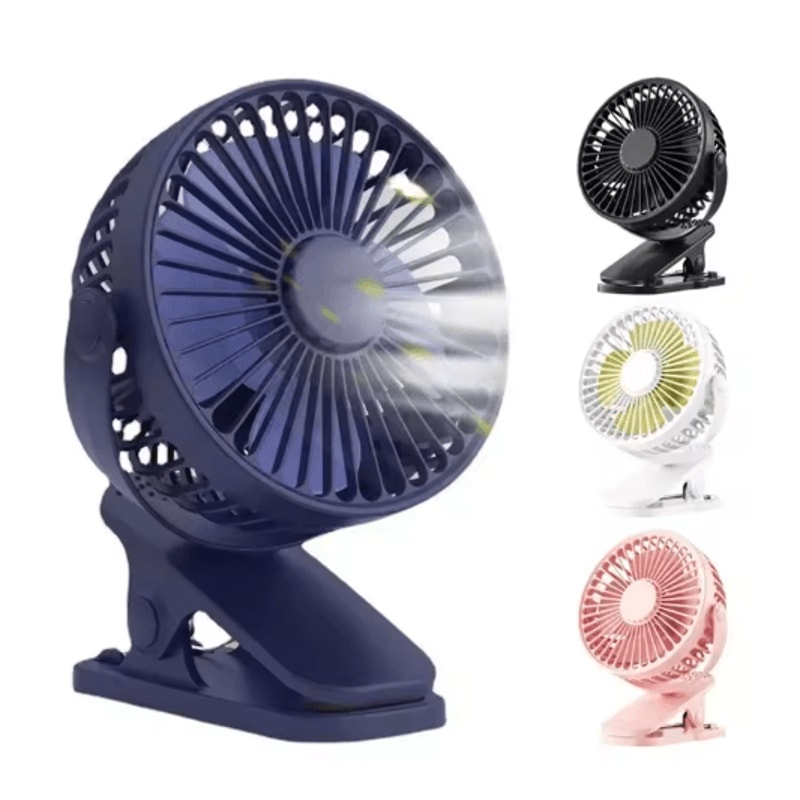 Mini ClipOn USB Fan Quiet Portable Clip Fan With 3 Speed Strong Airflow 0