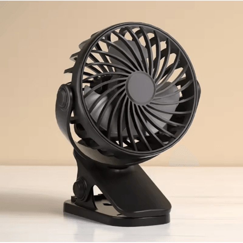 360 Rotating Mini Clip Fan With Night Light Rechargeable Clip On Desk Fan For Portable Cooling 3