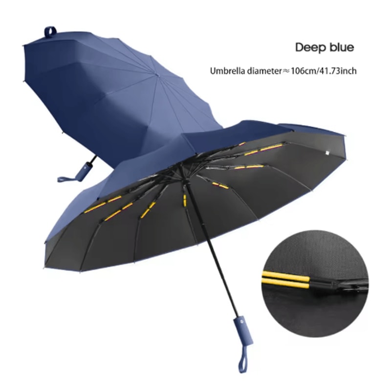 Reinforced 24Rib Wind Resistant Umbrella With UV Protection For Business Daily Use 4