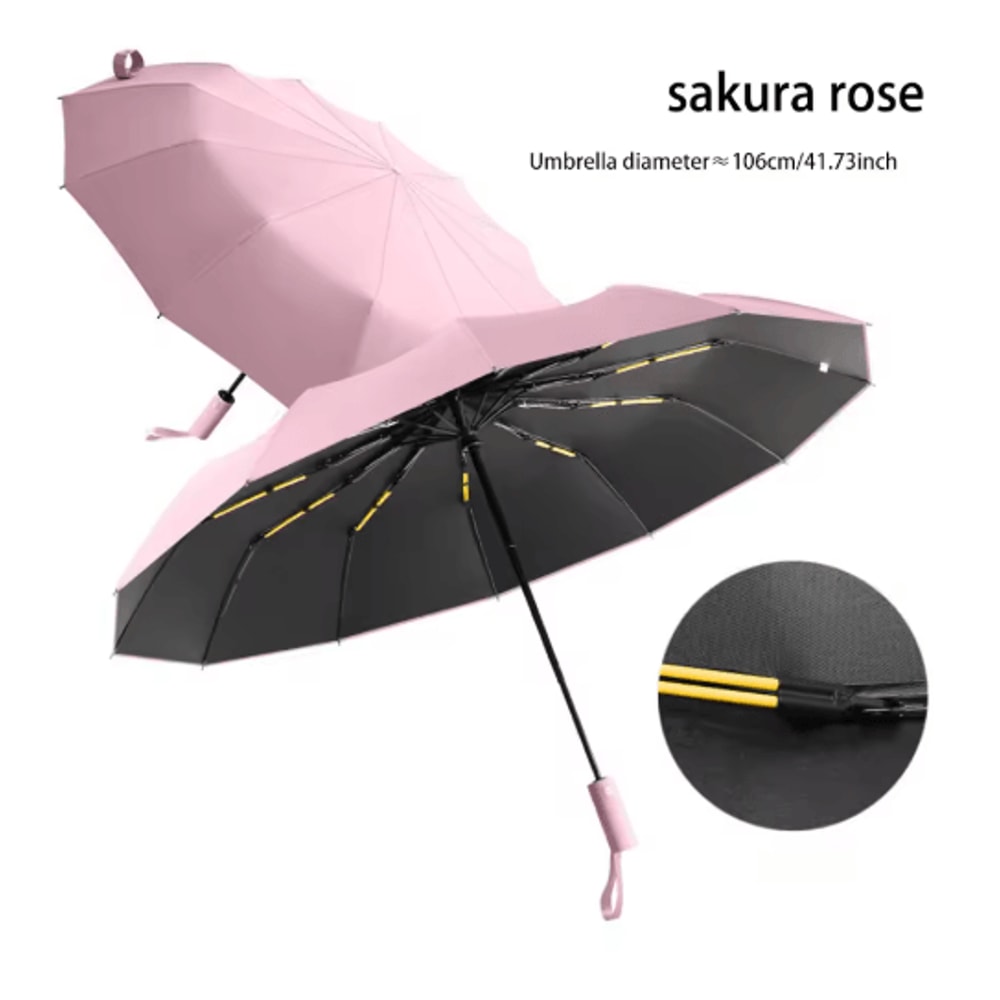 Reinforced 24Rib Wind Resistant Umbrella With UV Protection For Business Daily Use 6