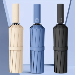 reinforced 24-rib wind resistant umbrella with uv protection for business & daily use