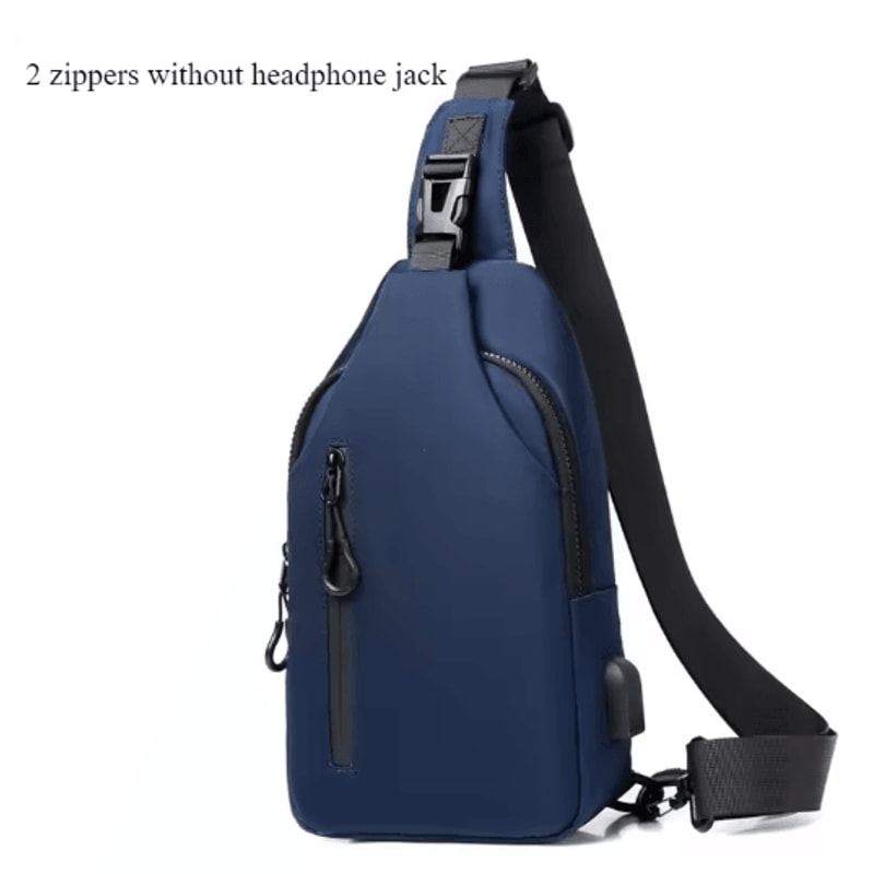 Mens Crossbody Chest Bag With USB Charging Port WaterResistant Casual Sling For Everyday Use 2