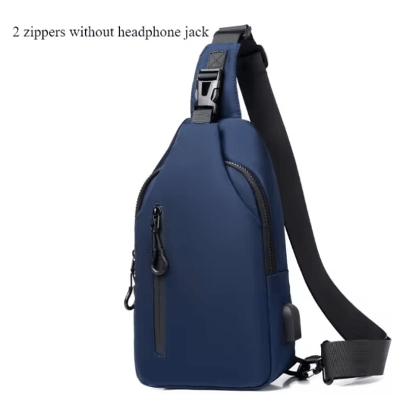 Mens Crossbody Chest Bag With USB Charging Port WaterResistant Casual Sling For Everyday Use 3