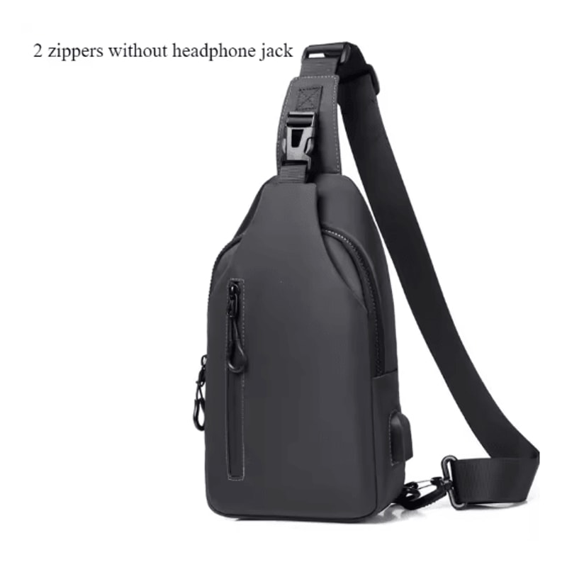 Mens Crossbody Chest Bag With USB Charging Port WaterResistant Casual Sling For Everyday Use 7