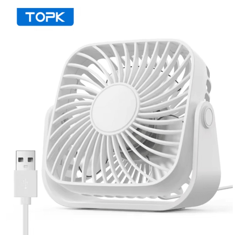 4Inch USB Portable Mini Fan Quiet Adjustable Desk Camping Personal Fan 1