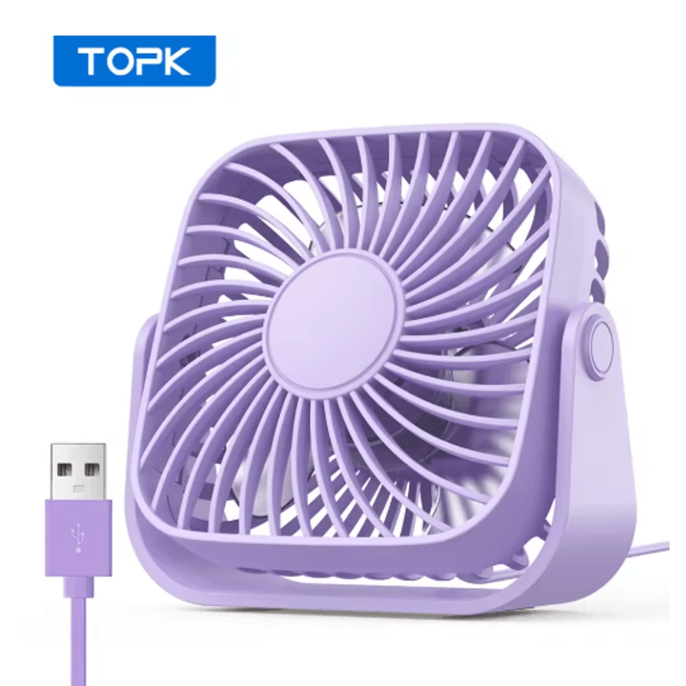 4Inch USB Portable Mini Fan Quiet Adjustable Desk Camping Personal Fan 2