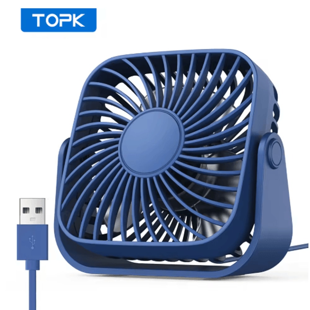 4Inch USB Portable Mini Fan Quiet Adjustable Desk Camping Personal Fan 3