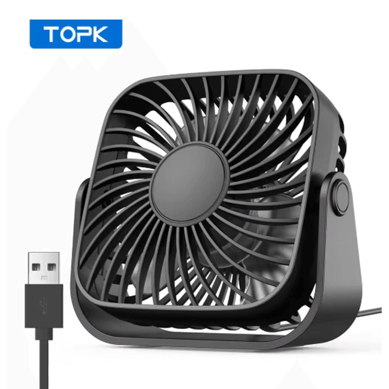 4Inch USB Portable Mini Fan Quiet Adjustable Desk Camping Personal Fan 4