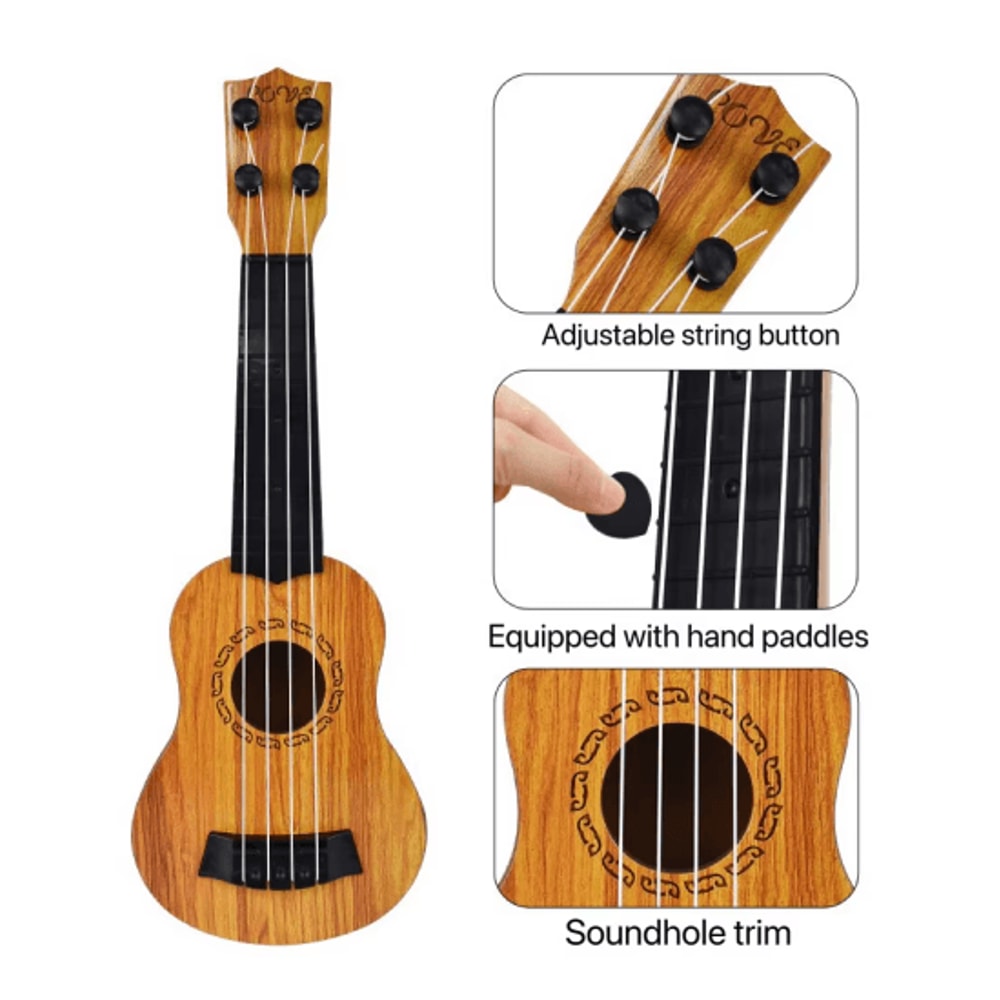 Kids Toy Guitar Ukulele Beginner Musical Instrument For Fun Learning Play 5