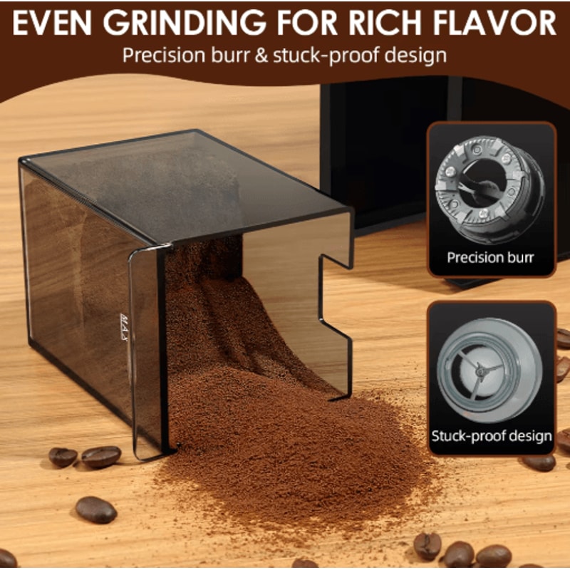 Electric Burr Coffee Grinder With 28 Adjustable Settings Precision Grinder For Espresso French Pre 4