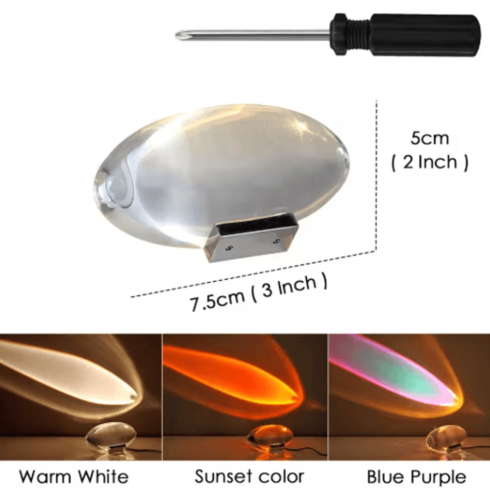 Italian Designer LED Crystal Table Lamp Eye Of The Sky Ambient Projector Night Light 1