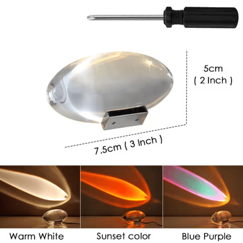 Italian Designer LED Crystal Table Lamp Eye Of The Sky Ambient Projector Night Light 1