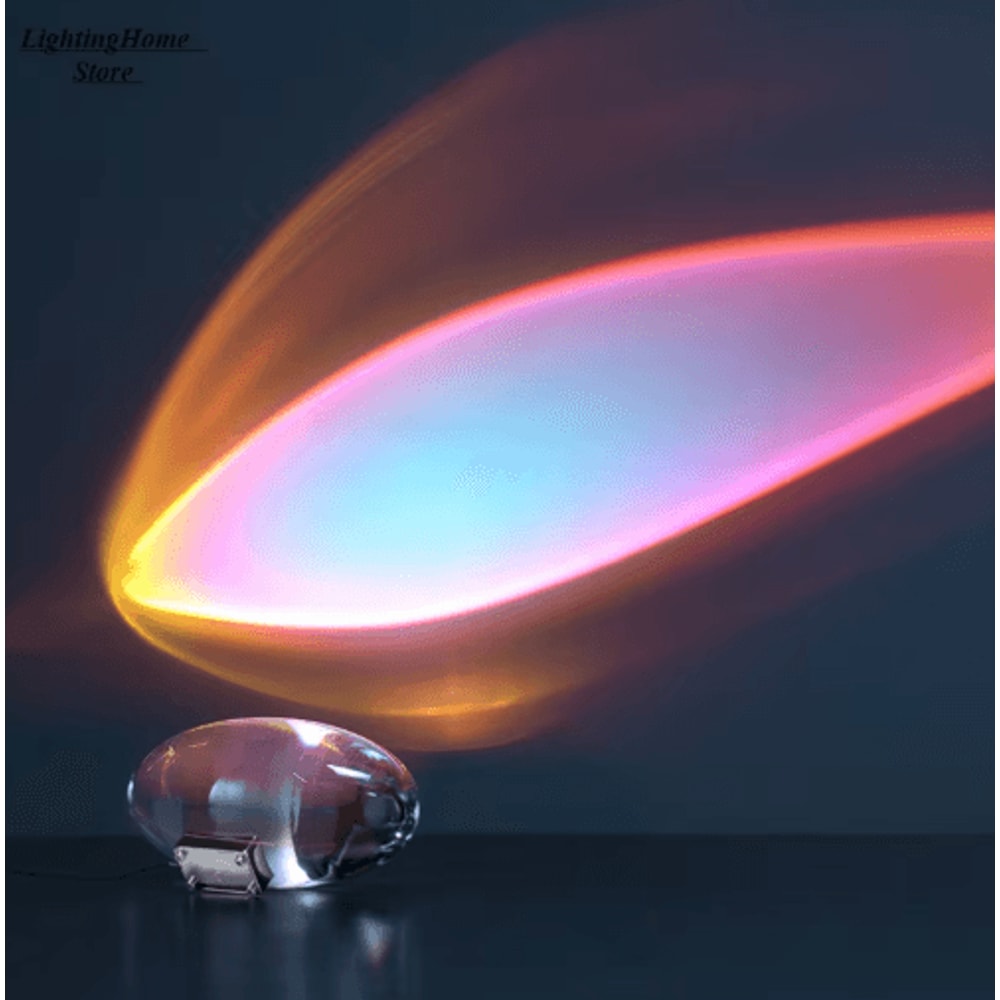 Italian Designer LED Crystal Table Lamp Eye Of The Sky Ambient Projector Night Light 0