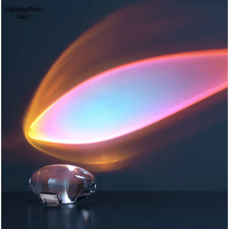 Italian Designer LED Crystal Table Lamp Eye Of The Sky Ambient Projector Night Light 0