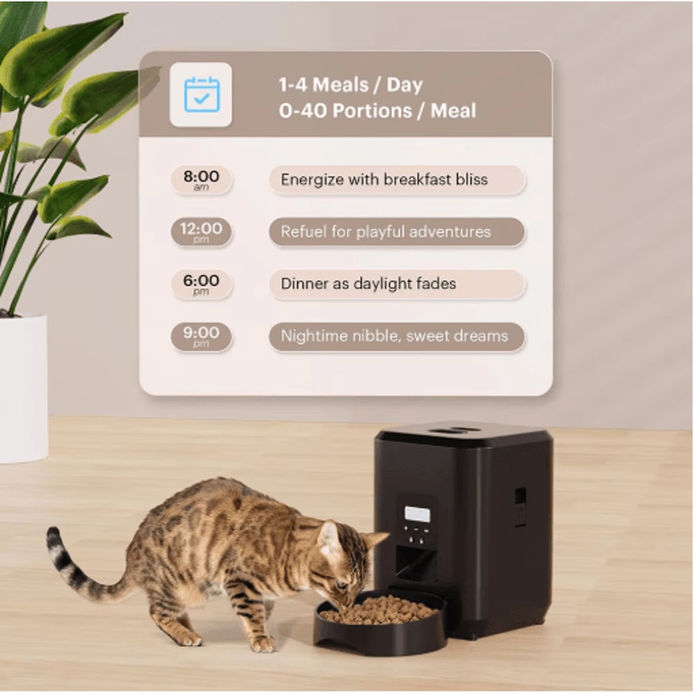 Smart Automatic Pet Feeder With Timer Portion Control Cat Dog Food Dispenser 7