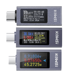 type-c digital dc voltage & current meter – multi-function power monitor with display