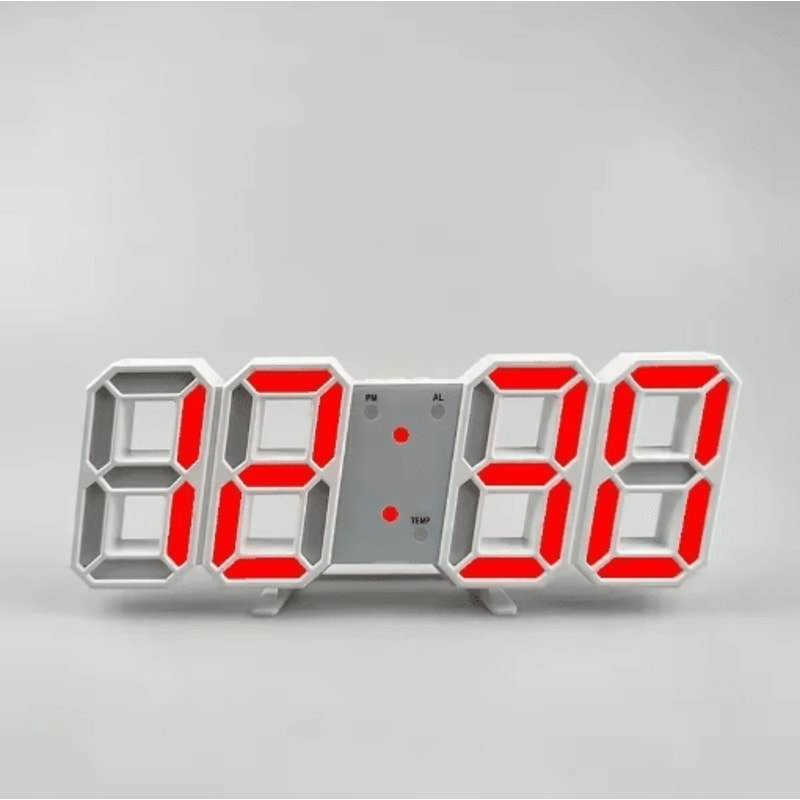3D LED Digital Alarm Clock With Temperature Modern Wall Desk Display Clock 1