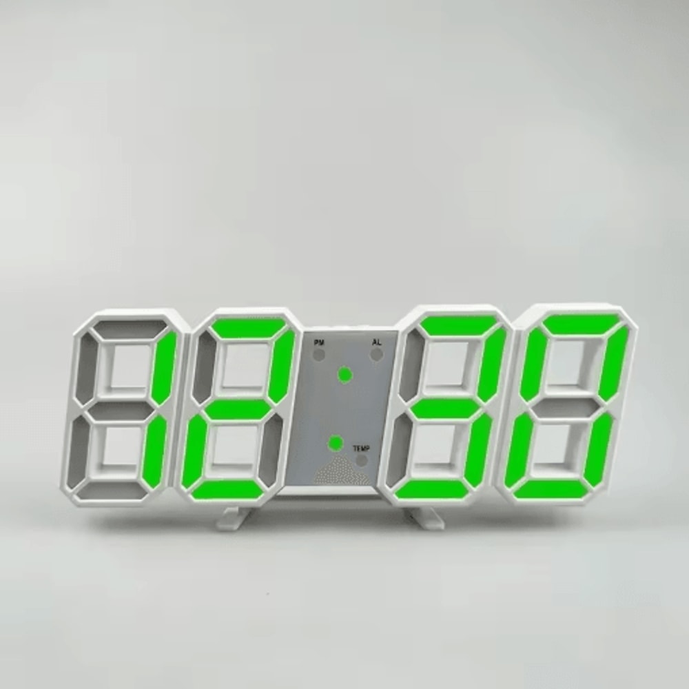 3D LED Digital Alarm Clock With Temperature Modern Wall Desk Display Clock 5
