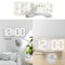 3D LED Digital Alarm Clock With Temperature Modern Wall Desk Display Clock 11