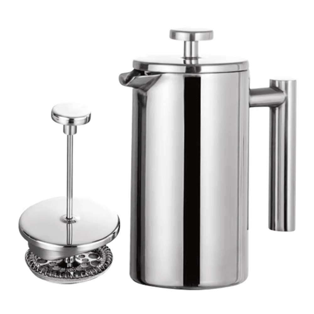 Stainless Steel French Press Coffee Maker Double Wall Insulated Manual Coffee Brewer 350ml1000ml 1