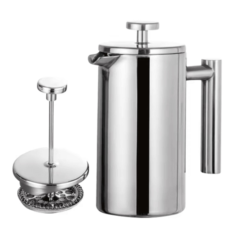 Stainless Steel French Press Coffee Maker Double Wall Insulated Manual Coffee Brewer 350ml1000ml 2