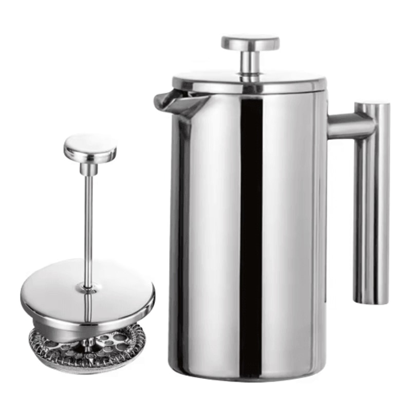 Stainless Steel French Press Coffee Maker Double Wall Insulated Manual Coffee Brewer 350ml1000ml 3