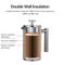 Stainless Steel French Press Coffee Maker Double Wall Insulated Manual Coffee Brewer 350ml1000ml 0