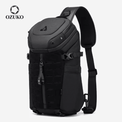 ozuko large capacity waterproof sling bag mens crossbody travel & messenger chest bag