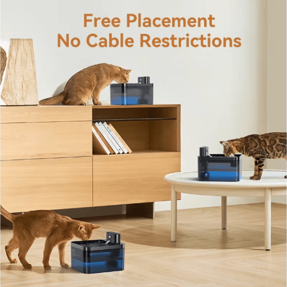 ROJECO Wireless Automatic Pet Water Fountain Smart Infrared Sensor Cat Dog Water Dispense 7