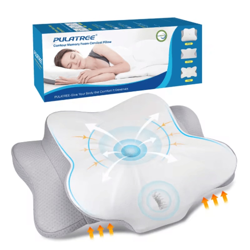 Orthopedic Memory Foam Cervical Pillow Ergonomic Neck Support With Breathable Slow Rebound Design 1