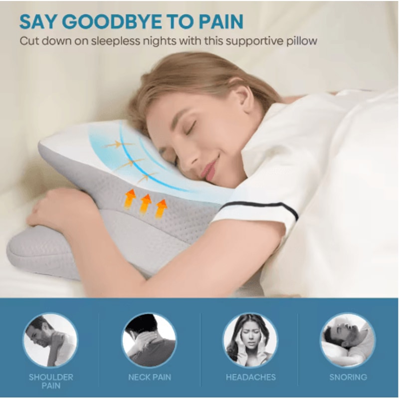 Orthopedic Memory Foam Cervical Pillow Ergonomic Neck Support With Breathable Slow Rebound Design 2