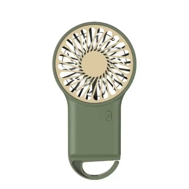 Foldable USB Rechargeable Mini Fan Portable Handheld Desktop Cartoon Cooling Fan With Hook 2