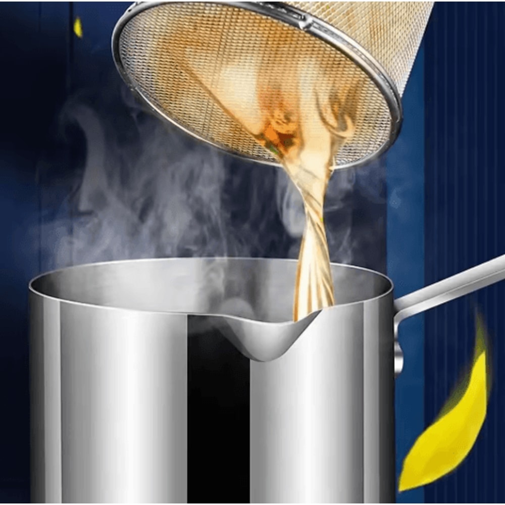 Stainless Steel Deep Fryer Pot With Basket Compact Home Frying Pot For Crispy Chicken More 6