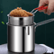 Stainless Steel Deep Fryer Pot With Basket Compact Home Frying Pot For Crispy Chicken More 0