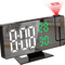 LED Digital Projection Alarm Clock Ceiling Projector Clock With Temperature Display Snooze 2