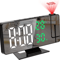 LED Digital Projection Alarm Clock Ceiling Projector Clock With Temperature Display Snooze 2