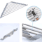 Roll Up Triangle Over Sink Drying Rack Foldable Stainless Steel Dish Drainer Corner Organizer 4