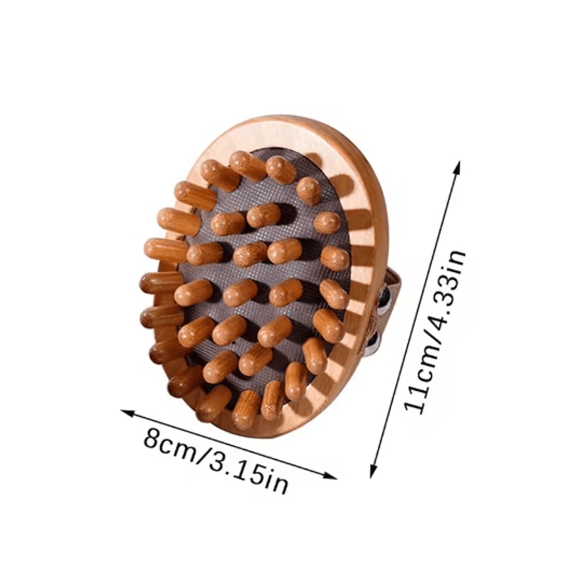 Wooden Anti Cellulite Massage Brush Scalp Body Spa Massager With Air Cushion Design 1