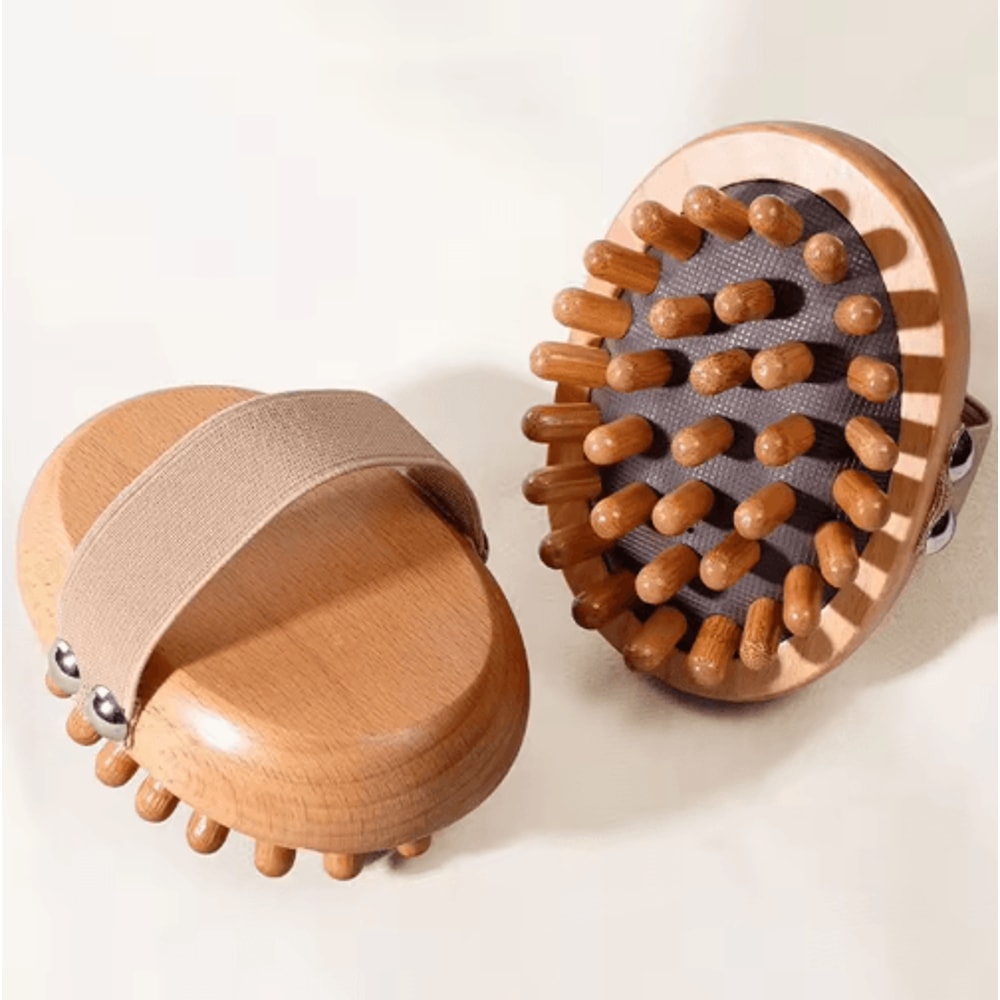 Wooden Anti Cellulite Massage Brush Scalp Body Spa Massager With Air Cushion Design 2