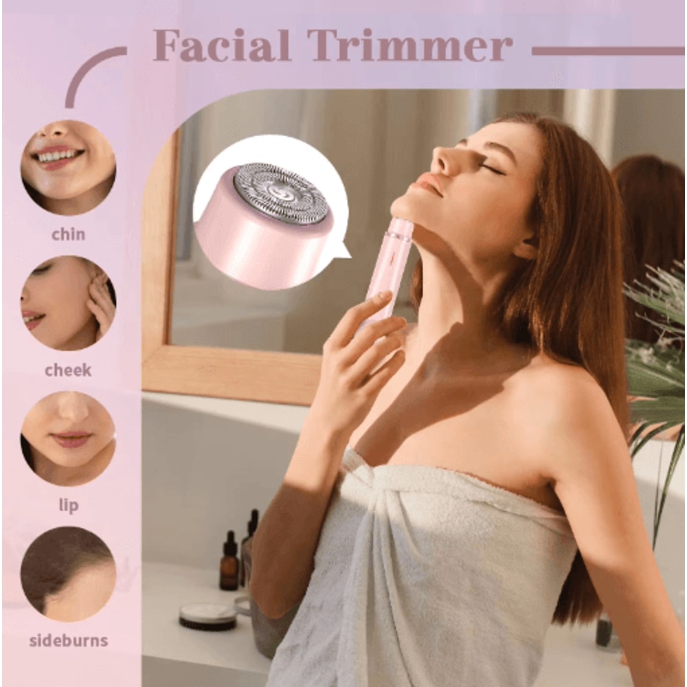 Mini Waterproof Rechargeable Womens Electric Shaver Dual Head Bikini Trimmer Body Hair Remover 5