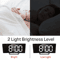 LED Mirror Digital Alarm Clock With Large Display And Silent Noiseless Design 8