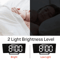 LED Mirror Digital Alarm Clock With Large Display And Silent Noiseless Design 8