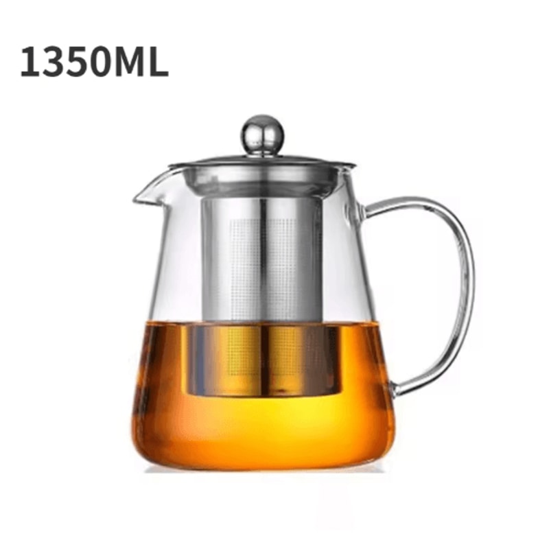 HeatResistant Glass Teapot With Stainless Steel Infuser For Loose Leaf Tea 1