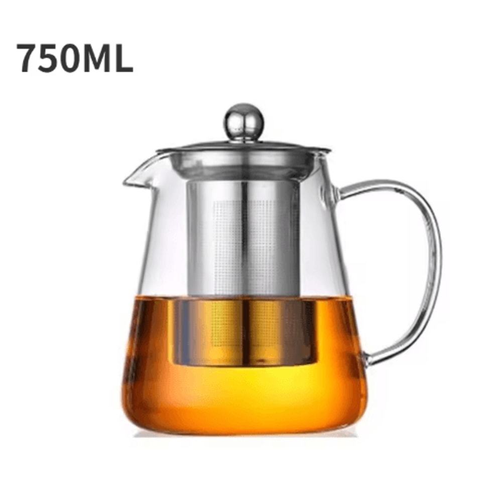 HeatResistant Glass Teapot With Stainless Steel Infuser For Loose Leaf Tea 2