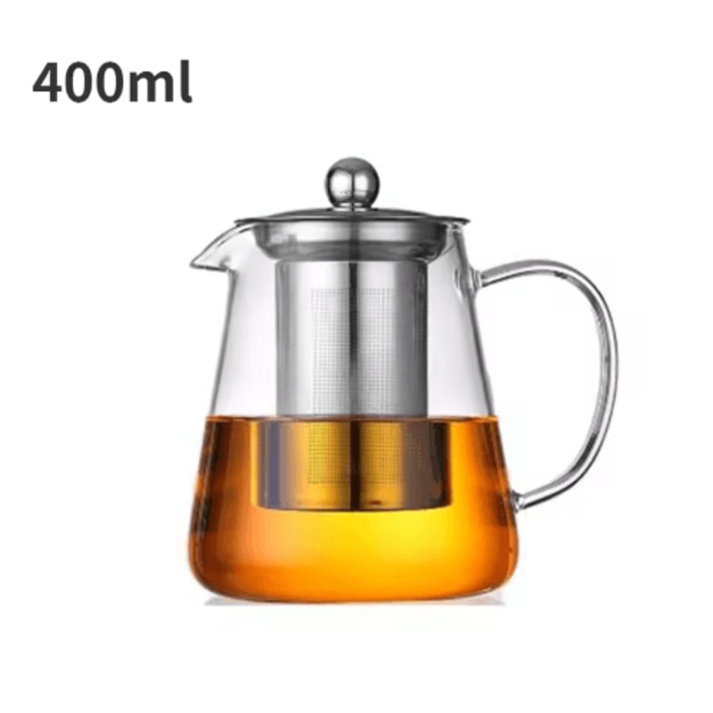 HeatResistant Glass Teapot With Stainless Steel Infuser For Loose Leaf Tea 4