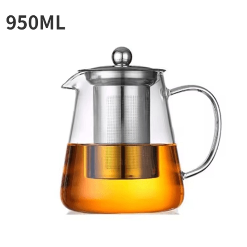 HeatResistant Glass Teapot With Stainless Steel Infuser For Loose Leaf Tea 5