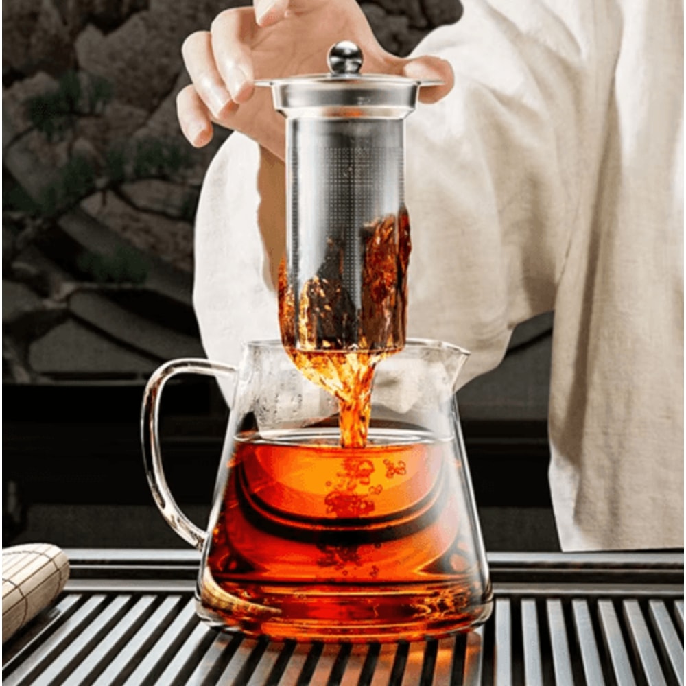 HeatResistant Glass Teapot With Stainless Steel Infuser For Loose Leaf Tea 8