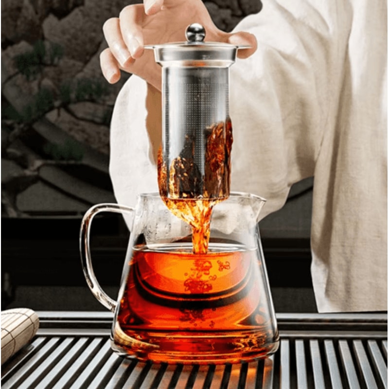 HeatResistant Glass Teapot With Stainless Steel Infuser For Loose Leaf Tea 8
