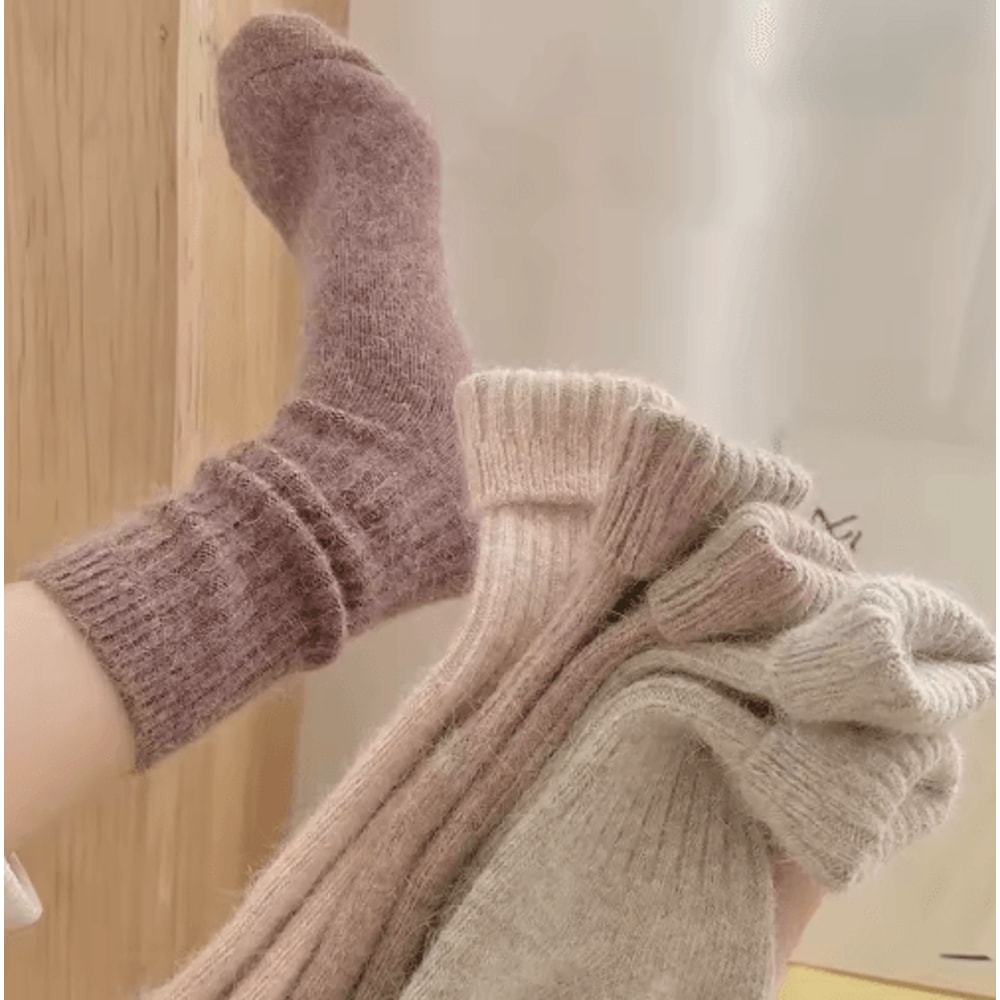 Womens Thermal Wool Socks Thick Cashmere Warm Long Winter Socks 9