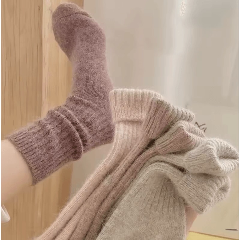Womens Thermal Wool Socks Thick Cashmere Warm Long Winter Socks 9
